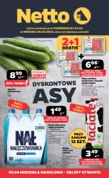 Gazetka promocyjna Netto - Artykuły spożywcze - Gazetka - ważna od 30.04 do 30.04.2023 - strona 1 - produkty: Mięso mielone, Nałęczowianka, Gra, Ogórek, Woda mineralna, Woda, Mięso, Mleko