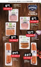 Gazetka promocyjna Netto - Artykuły spożywcze - Gazetka - ważna od 30.04 do 30.04.2023 - strona 7 - produkty: Szynka wieprzowa, Parówki, Parówki z szynki, Kiełbasa podwawelska, Wawel, Szynka, Schab wieprzowy, Kiełbasa, Kiełbasa śląska