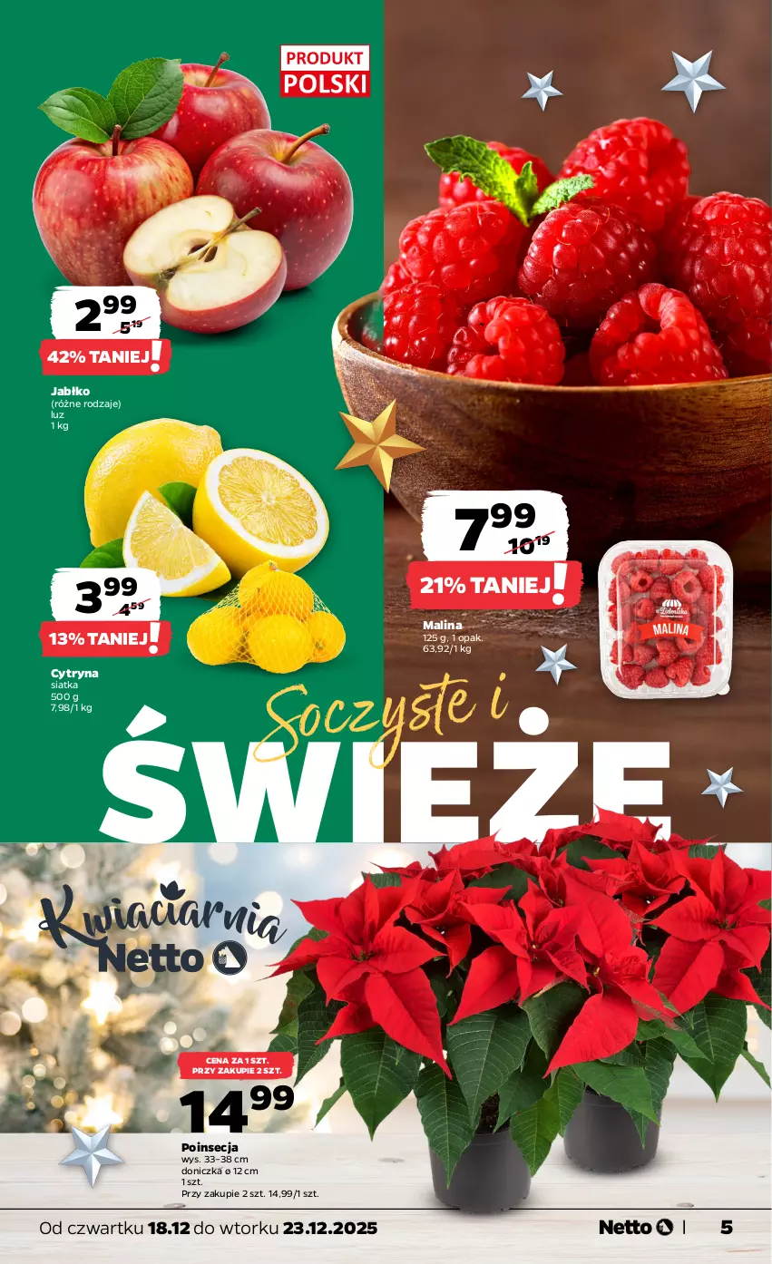 Gazetka promocyjna Netto - Od Czwartku - ważna 18.12 do 23.12.2025 - strona 5 - produkty: Poinsecja, Siatka