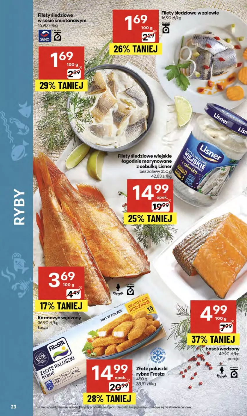 Gazetka promocyjna Delikatesy Centrum - Franczyza DC36 Czwartek - ważna 04.09 do 10.09.2025 - strona 23 - produkty: Frosta, Por, Ser, Sos