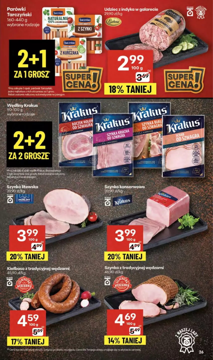 Gazetka promocyjna Delikatesy Centrum - Franczyza DC36 Czwartek - ważna 04.09 do 10.09.2025 - strona 26 - produkty: Parówki, Tarczyński