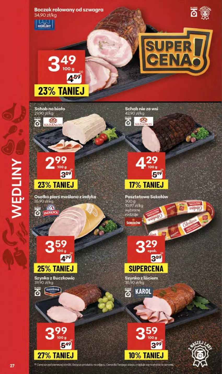 Gazetka promocyjna Delikatesy Centrum - Franczyza DC36 Czwartek - ważna 04.09 do 10.09.2025 - strona 27 - produkty: Boczek, Gra, Kabanos, Szynka