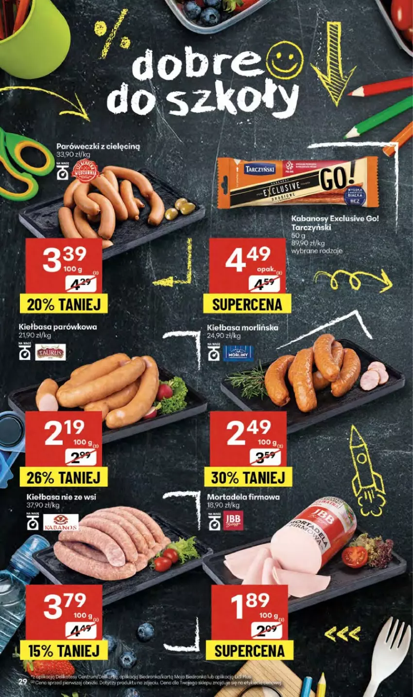 Gazetka promocyjna Delikatesy Centrum - Franczyza DC36 Czwartek - ważna 04.09 do 10.09.2025 - strona 29 - produkty: Kabanos, Kiełbasa