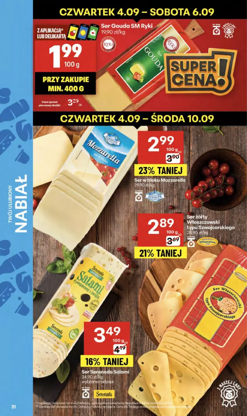 Gazetka promocyjna Delikatesy Centrum - Franczyza DC36 Czwartek - ważna 04.09 do 10.09.2025 - strona 31 - produkty: Cars, Gouda, Rum, Salami, Ser