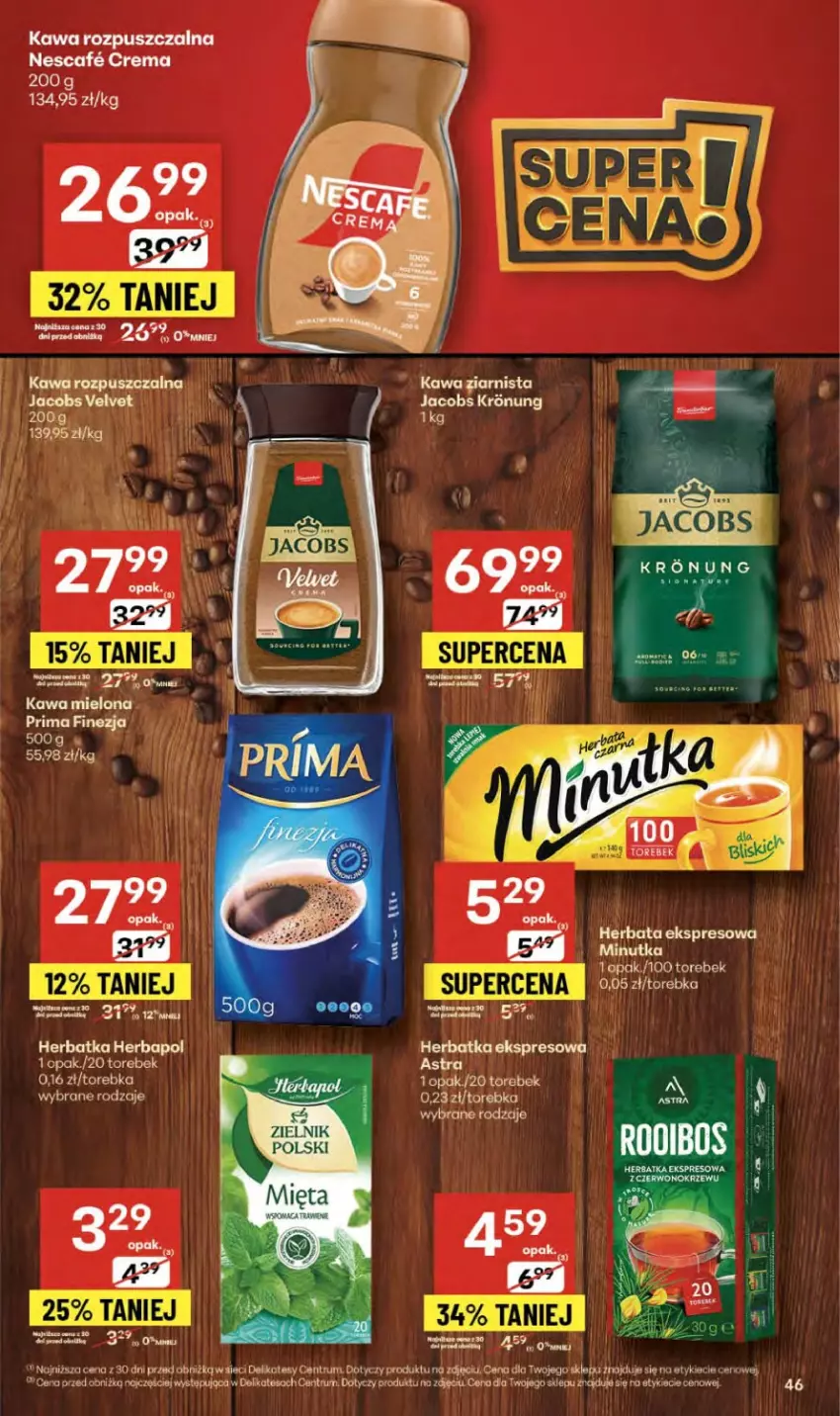 Gazetka promocyjna Delikatesy Centrum - Franczyza DC36 Czwartek - ważna 04.09 do 10.09.2025 - strona 46 - produkty: Jacobs, Kawa, Kawa mielona, Kawa rozpuszczalna, LG, Rum, Torebka