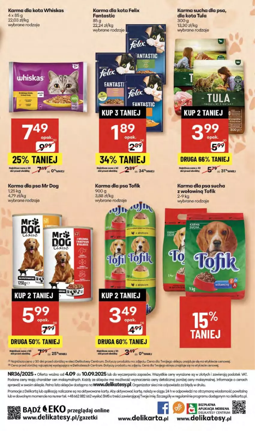 Gazetka promocyjna Delikatesy Centrum - Franczyza DC36 Czwartek - ważna 04.09 do 10.09.2025 - strona 52 - produkty: Body, Fa, Fanta, Felix, Gra, Mobil, Rum, Whiskas