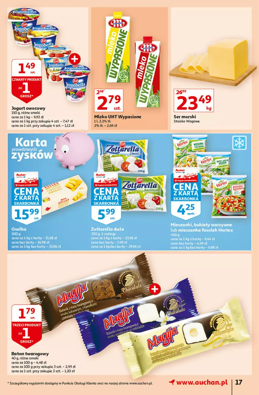 Gazetka promocyjna Auchan - przeNISKIE CENY na 1001 drobiazgów Hipermarkety - ważna 04.02 do 09.02.2022 - strona 17 - produkty: Baton, Fa, Jogurt, Jogurt owocowy, Mleko, Ser