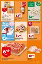 Gazetka promocyjna Auchan - przeNISKIE CENY na 1001 drobiazgów Hipermarkety - Gazetka - ważna od 09.02 do 09.02.2022 - strona 15 - produkty: Kurczak, Mięso mielone, Mięso mielone z łopatki wieprzowej, Krakus, Ser, Parówki, Tarczyński, Kiełbasa biała, Kiełbasa, Olewnik, Mięso