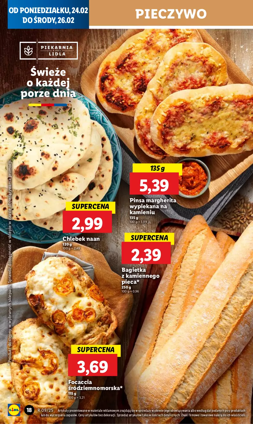 Gazetka promocyjna Lidl - GAZETKA - ważna 24.02 do 26.02.2025 - strona 20 - produkty: Bagietka, Chleb, Focaccia, Piec, Pieczywo