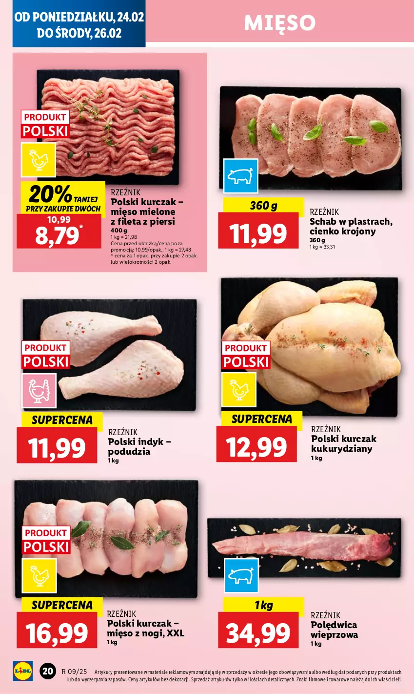 Gazetka promocyjna Lidl - GAZETKA - ważna 24.02 do 26.02.2025 - strona 22 - produkty: Kurczak, Mięso, Mięso mielone, Polędwica