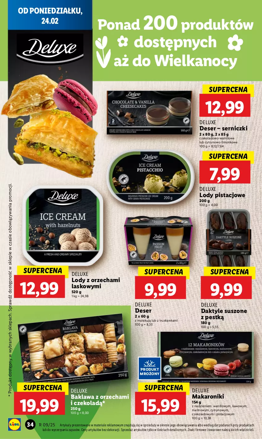 Gazetka promocyjna Lidl - GAZETKA - ważna 24.02 do 26.02.2025 - strona 36 - produkty: Daktyle, Deser, Lody, Makaron, Ser