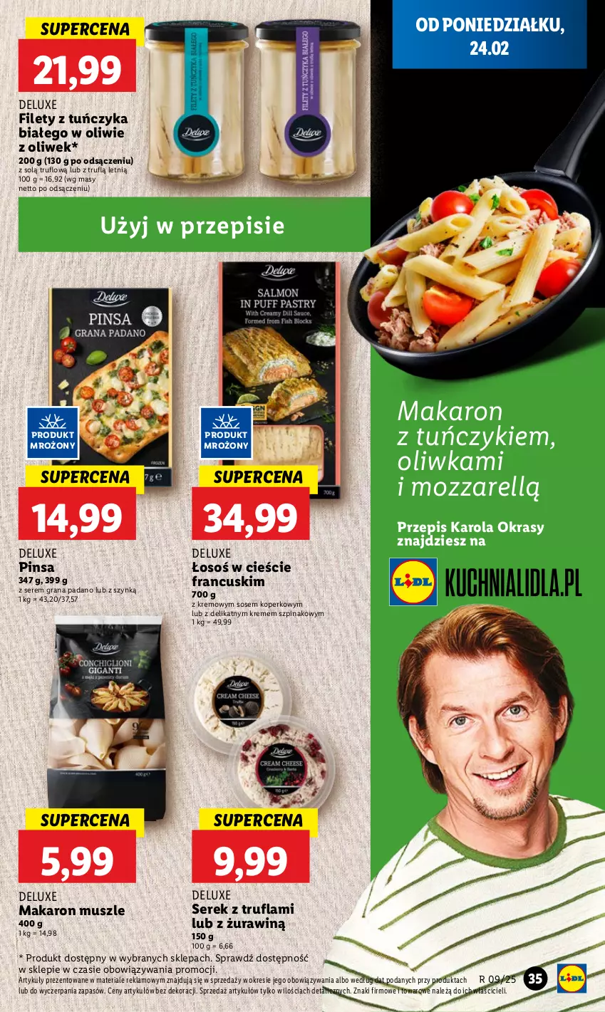 Gazetka promocyjna Lidl - GAZETKA - ważna 24.02 do 26.02.2025 - strona 37 - produkty: Gra, Makaron, Mus, Ser, Serek, Sos, Szpinak, Tuńczyk