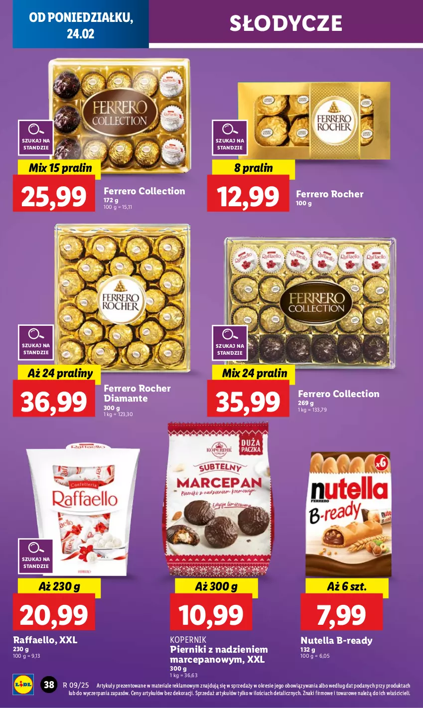 Gazetka promocyjna Lidl - GAZETKA - ważna 24.02 do 26.02.2025 - strona 40 - produkty: Diamant, Fa, Ferrero, Ferrero Rocher, Nutella, Piernik, Praliny, Raffaello