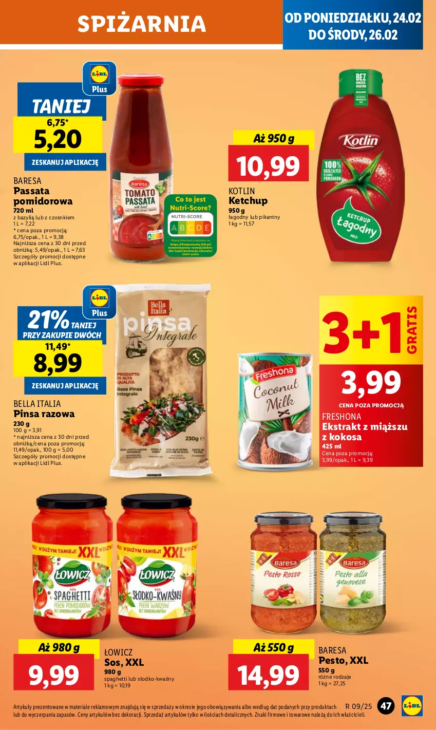 Gazetka promocyjna Lidl - GAZETKA - ważna 24.02 do 26.02.2025 - strona 51 - produkty: Bazyl, Bell, Bella, Gra, Ketchup, Kokos, Kotlin, Pesto, Sos, Spaghetti