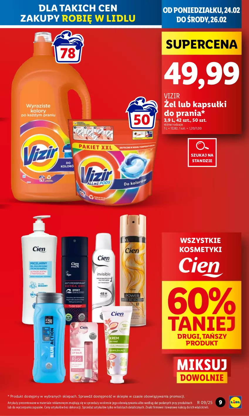 Gazetka promocyjna Lidl - GAZETKA - ważna 24.02 do 26.02.2025 - strona 9 - produkty: Kapsułki do prania, Vizir