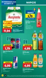 Gazetka promocyjna Lidl - GAZETKA - Gazetka - ważna od 26.02 do 26.02.2025 - strona 46 - produkty: Sok, Mus, Red Bull, Ice tea, Napoje, Pepsi, Oranżada, Hellena, Lipton, Muszynianka, Smoothie, Woda, Herbata, Mango, Magnez, Kokos