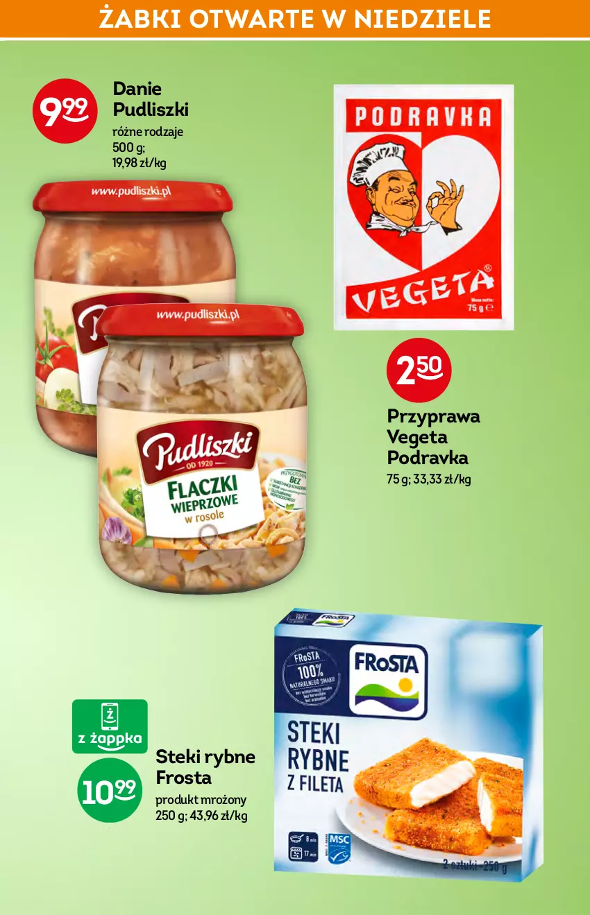 Gazetka promocyjna Żabka - ważna 27.01 do 01.02.2022 - strona 33 - produkty: Frosta, Podravka, Pudliszki, Stek, Vegeta