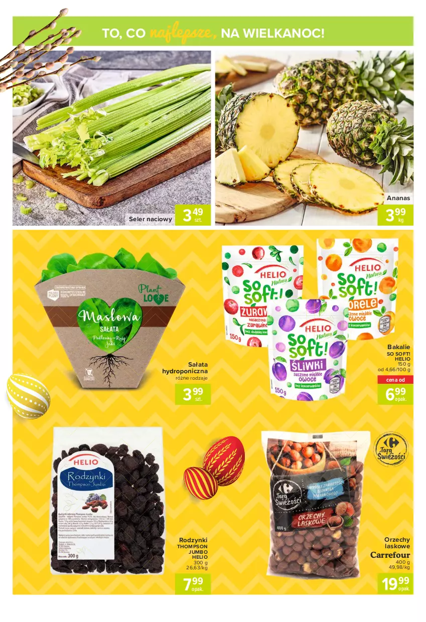 Gazetka promocyjna Carrefour - Gazetka Express - ważna 29.03 do 03.04.2021 - strona 5 - produkty: Ananas, Helio, Rodzynki, Sałat, Seler naciowy