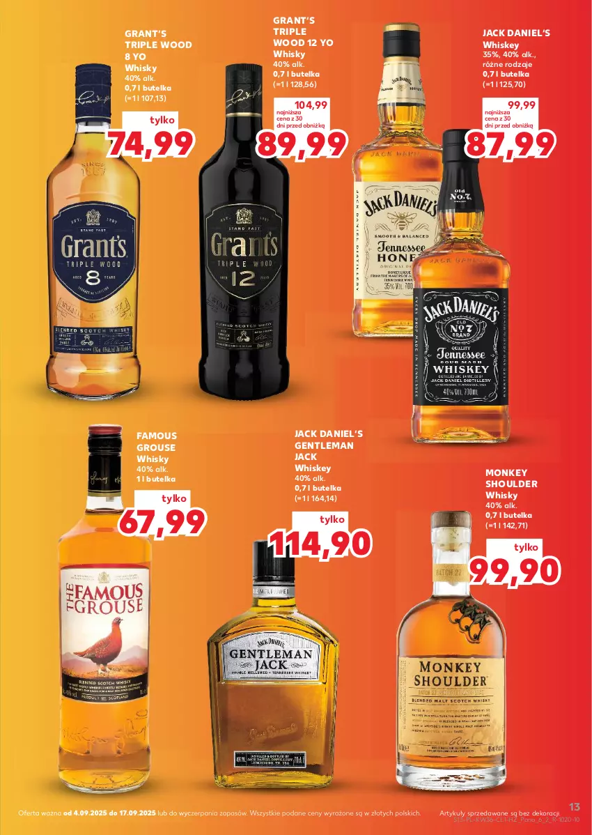 Gazetka promocyjna Kaufland - Barek Kauflandu - ważna 04.09 do 17.09.2025 - strona 13 - produkty: Fa, Gra, Whiskey, Whisky