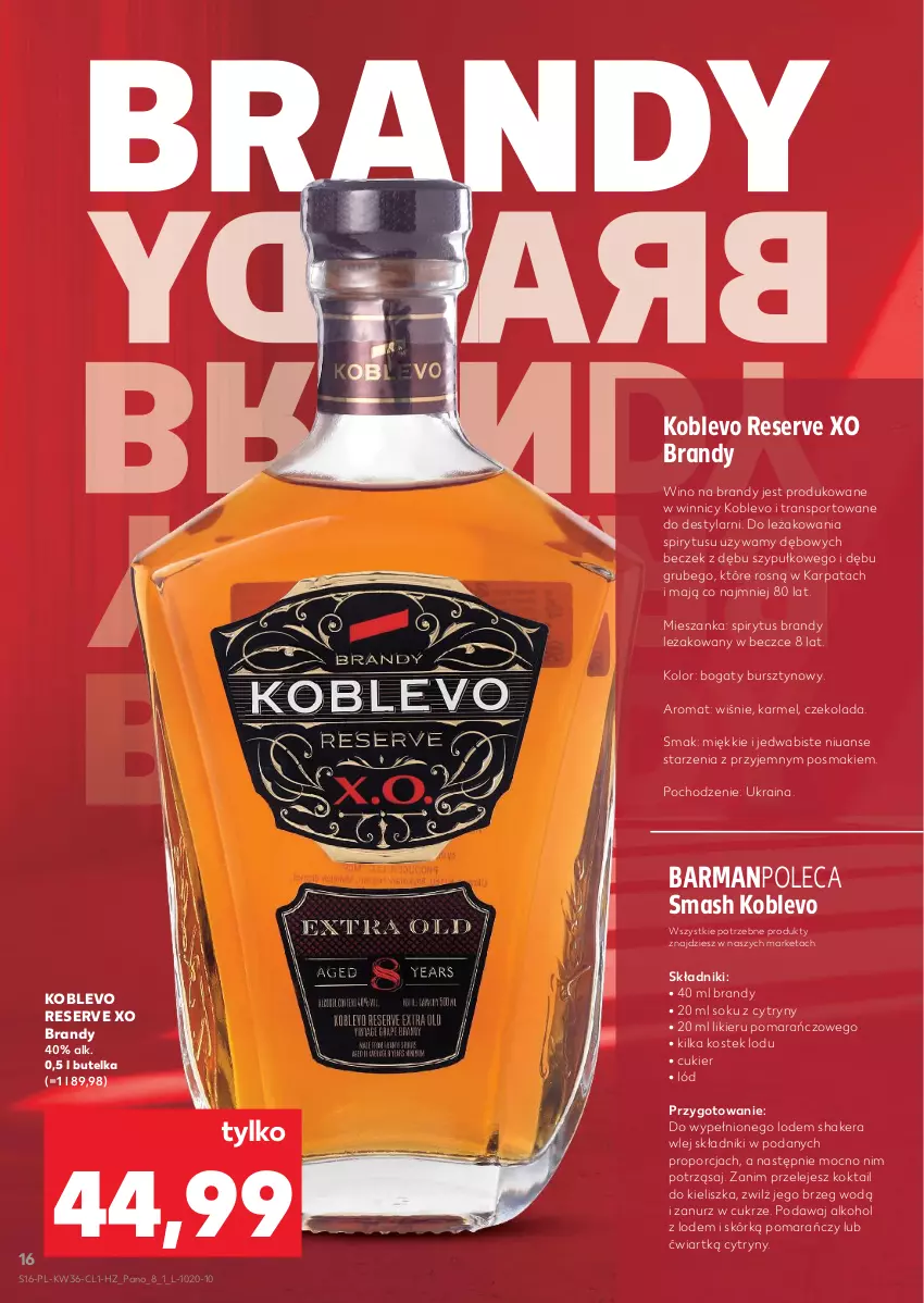Gazetka promocyjna Kaufland - Barek Kauflandu - ważna 04.09 do 17.09.2025 - strona 16 - produkty: Brandy, Bursztyn, Cukier, Cytryny, Czekolada, Karp, Likier, Por, Ser, Sok, Sport, Stek, Tran, Wino