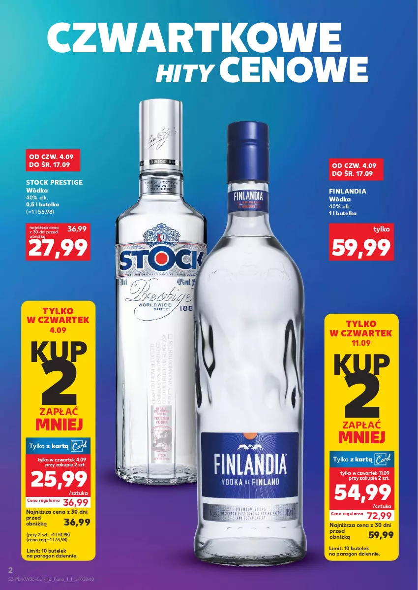Gazetka promocyjna Kaufland - Barek Kauflandu - ważna 04.09 do 17.09.2025 - strona 2 - produkty: Finlandia, Stock, Wódka