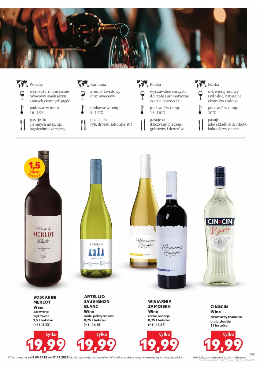 Gazetka promocyjna Kaufland - Barek Kauflandu - ważna 04.09 do 17.09.2025 - strona 29 - produkty: Deser, Merlot, Piec, Por, Rum, Sauvignon Blanc, Ser, Sok, Winiarnia Zamojska, Wino, Wino białe, Wino czerwone