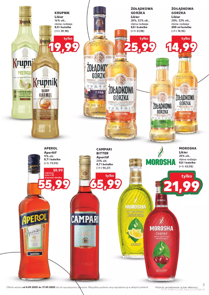 Gazetka promocyjna Kaufland - Barek Kauflandu - ważna 04.09 do 17.09.2025 - strona 7 - produkty: Aperol, Krupnik, Likier