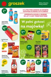 Gazetka promocyjna Groszek - Gazetka - Gazetka - ważna od 04.05 do 04.05.2021 - strona 1 - produkty: Piwo, Ketchup, Sok, Gra, Danone, Węgiel drzewny, Jogurt, Chrupki, Tatra, Pepsi, Sok jabłkowy, Lorenz, Gouda, Napój, Kiełbasa, Olewnik, Hortex, Kiełbasa śląska, LG