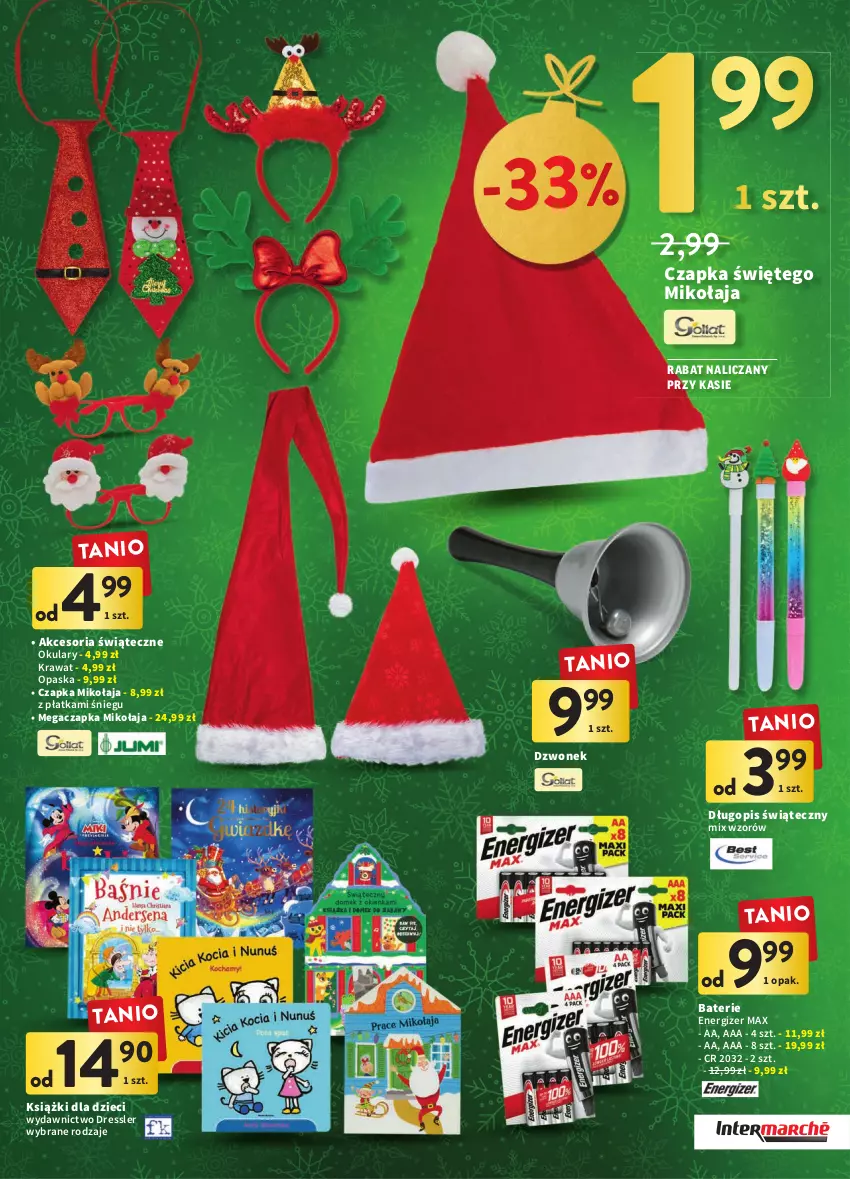 Gazetka promocyjna Intermarche - Gazetka Intermarche - ważna 01.12 do 07.12.2022 - strona 7 - produkty: Czapka, Czapka Mikołaja, Długopis, Dres, Dzieci, Dzwonek, Energizer, Opaska