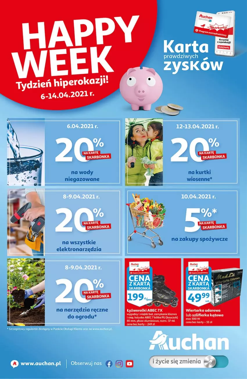 Gazetka promocyjna Auchan - Skarbonka #14 - ważna 06.04 do 14.04.2021 - strona 1 - produkty: Dell, Szlifierka, Szlifierka kątowa