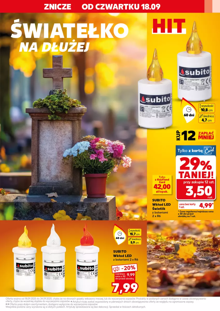 Gazetka promocyjna Kaufland - Kaufland - ważna 18.09 do 24.09.2025 - strona 15 - produkty: Znicz