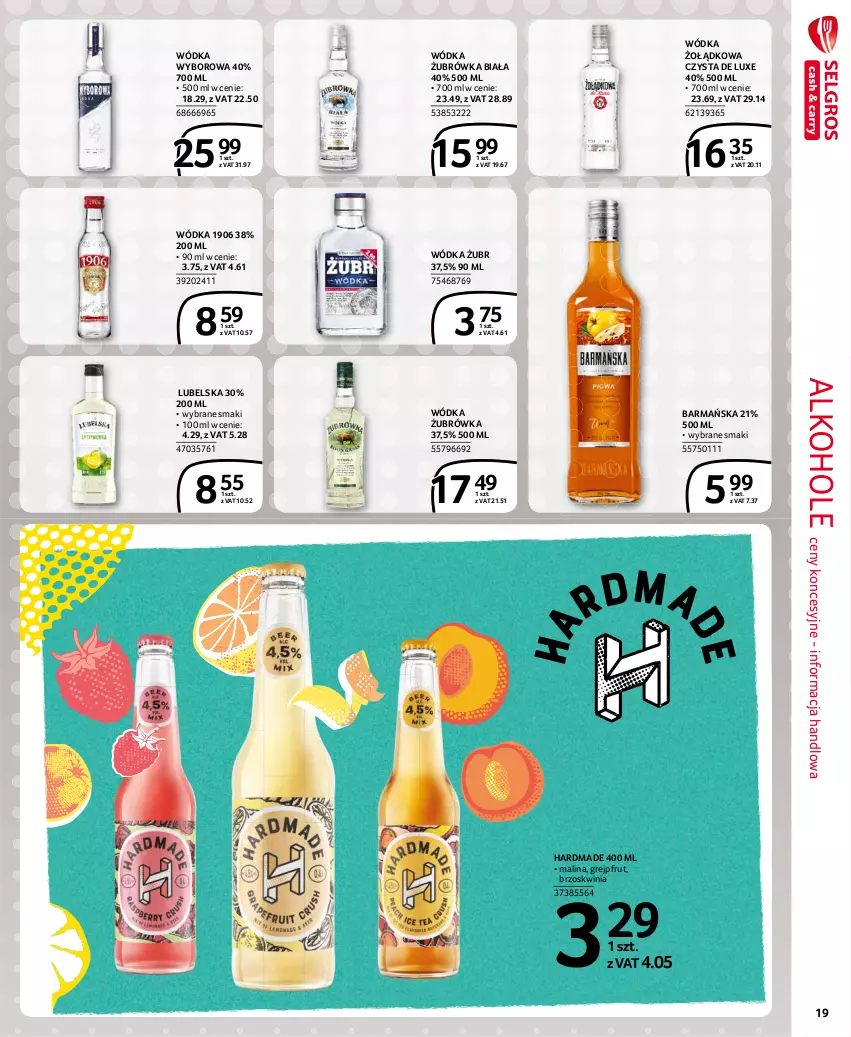 Gazetka promocyjna Selgros - Extra Oferta - ważna 01.04 do 30.04.2021 - strona 19 - produkty: Alkohole, Grejpfrut, Wódka, Wyborowa