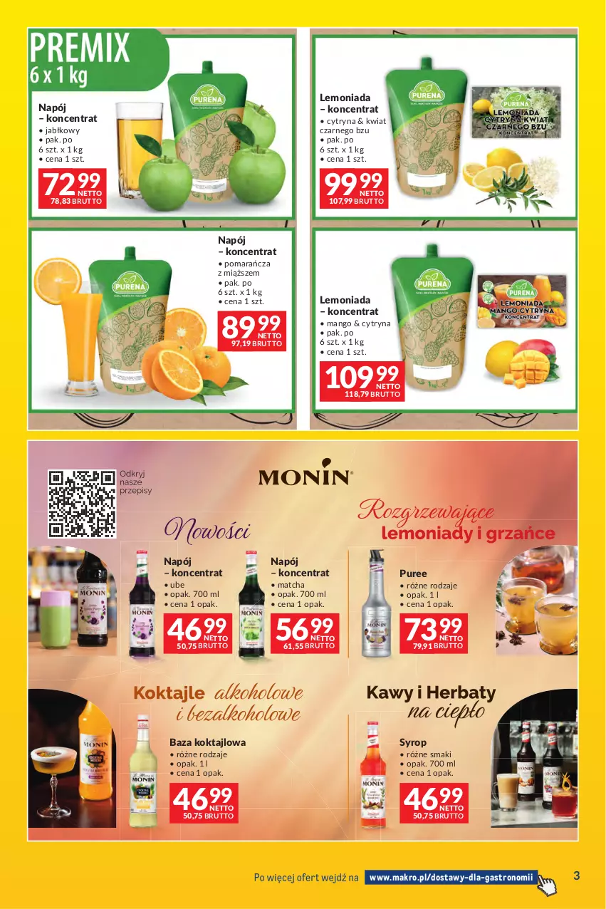 Gazetka promocyjna Makro - Dostawy dla gastronomii - ważna 01.11 do 30.11.2026 - strona 3 - produkty: Lemoniada, Mango, Napój, Pur, Syrop