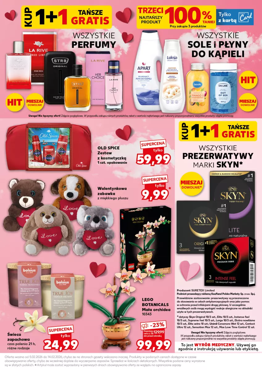 Gazetka promocyjna Kaufland - Mocny Start - ważna 09.02 do 10.02.2026 - strona 13 - produkty: Cień, Control, Gin, LEGO, Luksja, Old Spice, Perfum, Płyn do kąpieli, Por, Prezerwatyw, Sati, Skyn, Stek, Unimil, Waga, Zabawka