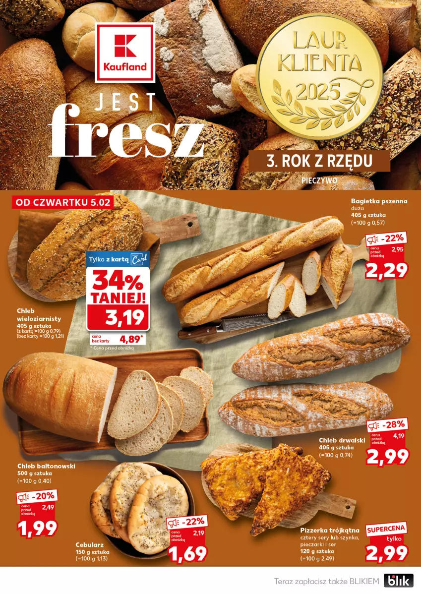Gazetka promocyjna Kaufland - Mocny Start - ważna 09.02 do 10.02.2026 - strona 18 - produkty: Bagietka, Bagietka pszenna, Cebula, Chleb, Piec, Ser, Szynka