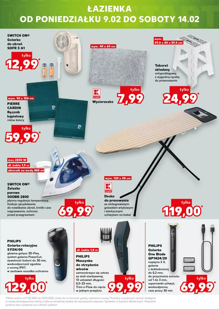 Gazetka promocyjna Kaufland - Mocny Start - ważna 09.02 do 10.02.2026 - strona 29 - produkty: Golarka, Maszynka, Philips, Por, Ręcznik, Ręcznik kąpielowy, Szynka, Taboret, Wycieraczka