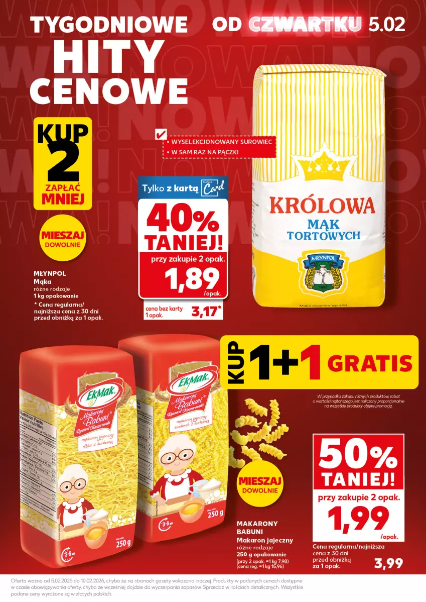 Gazetka promocyjna Kaufland - Mocny Start - ważna 09.02 do 10.02.2026 - strona 5 - produkty: Babuni, Mąka, Makaron, Młynpol