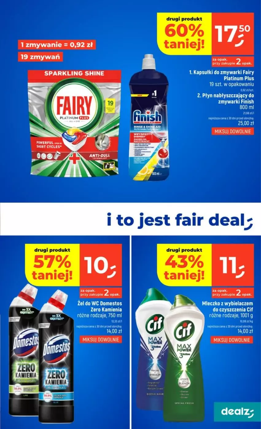 Gazetka promocyjna Dealz - NOWA GAZETKA - ważna 06.08 do 12.08.2026 - strona 21 - produkty: Cif, Domestos, EPEE, Fa, Fairy, Finish, LG, Mleczko, Płyn nabłyszczający, Zmywarki