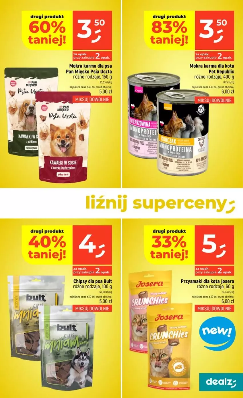 Gazetka promocyjna Dealz - NOWA GAZETKA - ważna 06.08 do 12.08.2026 - strona 29 - produkty: Chipsy, Josera, Kawa, Mokra karma, Przysmaki, Ser, Sos