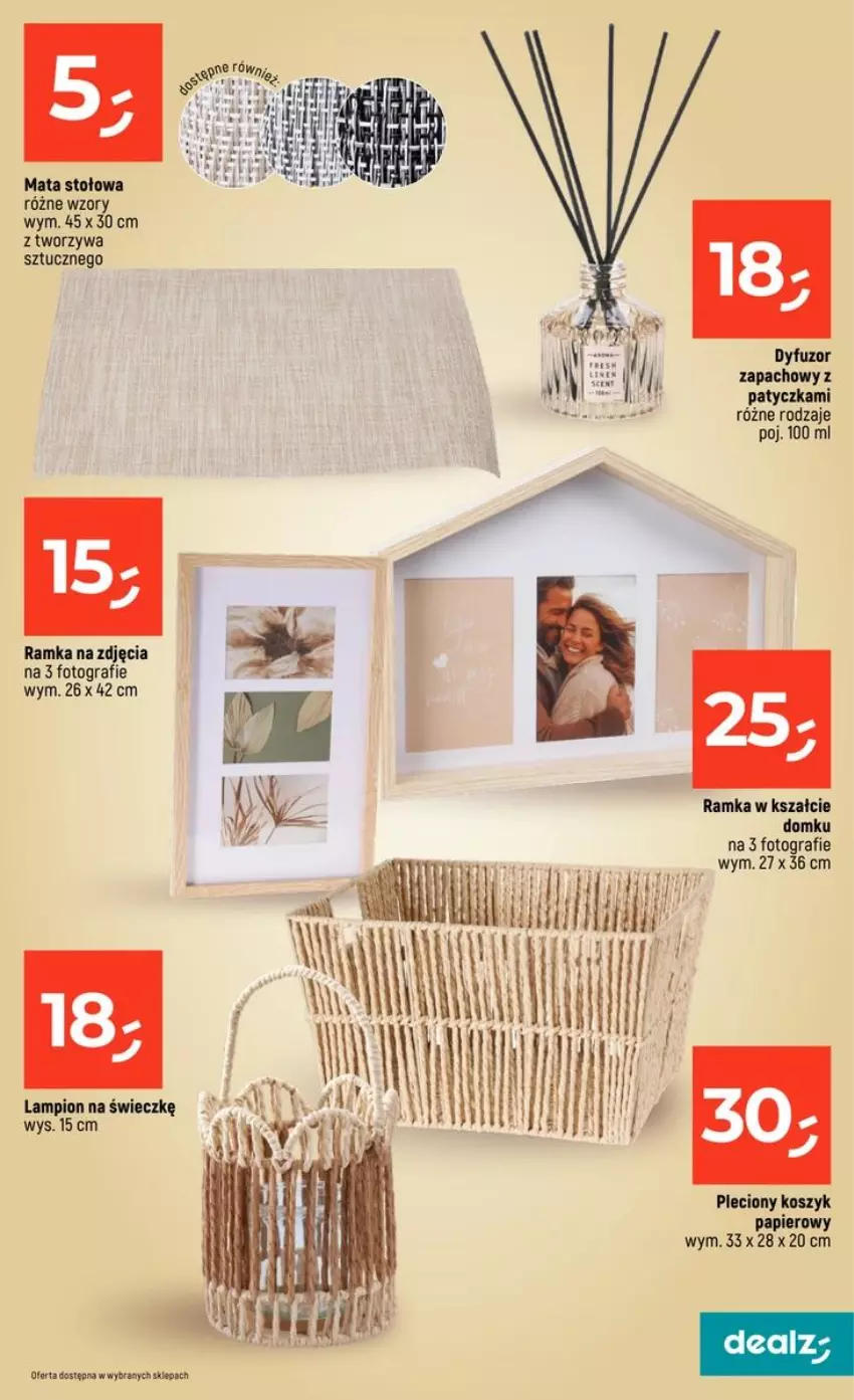 Gazetka promocyjna Dealz - NOWA GAZETKA - ważna 06.08 do 12.08.2026 - strona 33 - produkty: Dada, Gra, Kosz, Lampion, Papier, Ramka