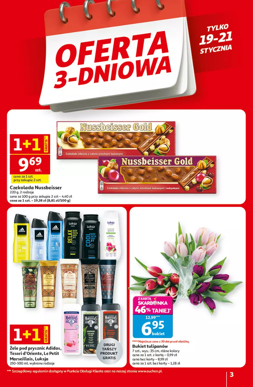 Gazetka promocyjna Auchan - 30 Lat Hipermarket - ważna 15.01 do 21.01.2026 - strona 3 - produkty: Adidas, Czekolada, Czekolada mleczna, Gra, Luksja, Mars, Ser