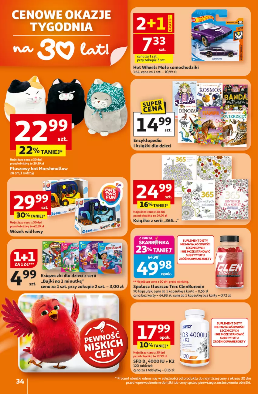 Gazetka promocyjna Auchan - 30 Lat Hipermarket - ważna 15.01 do 21.01.2026 - strona 34 - produkty: Chodzik, Dzieci, Hot Wheels, K2, Książka, Ryż, Samochodziki, Ser, Tablet, Wózek