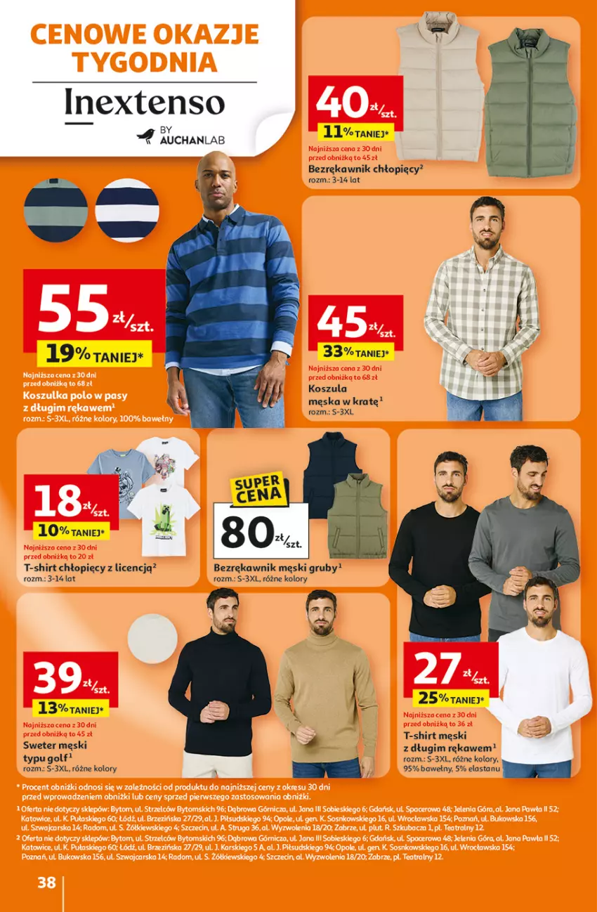 Gazetka promocyjna Auchan - 30 Lat Hipermarket - ważna 15.01 do 21.01.2026 - strona 38 - produkty: Kosz, Koszula, Sweter, T-shirt