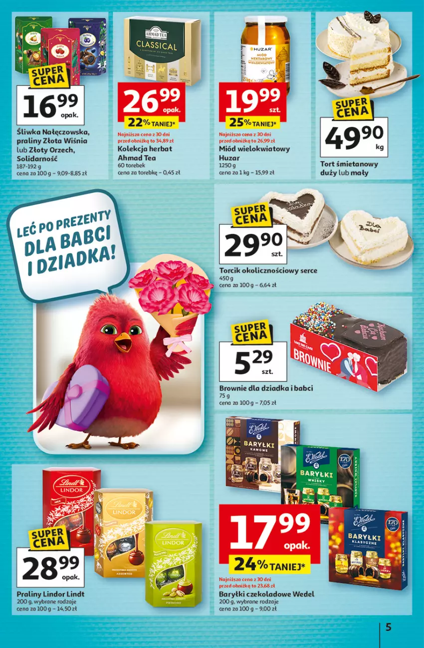 Gazetka promocyjna Auchan - 30 Lat Hipermarket - ważna 15.01 do 21.01.2026 - strona 5 - produkty: Baryłki, Brownie, Lindor, Lindt, Miód, Praliny, Ser, Tort śmietanowy