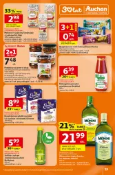 Gazetka promocyjna Auchan - 30 Lat Hipermarket - Gazetka - ważna od 21.01 do 21.01.2026 - strona 29 - produkty: Makaron, Sok, Gin, Płatki owsiane, Rurki, Monini, Olej, Pomidory