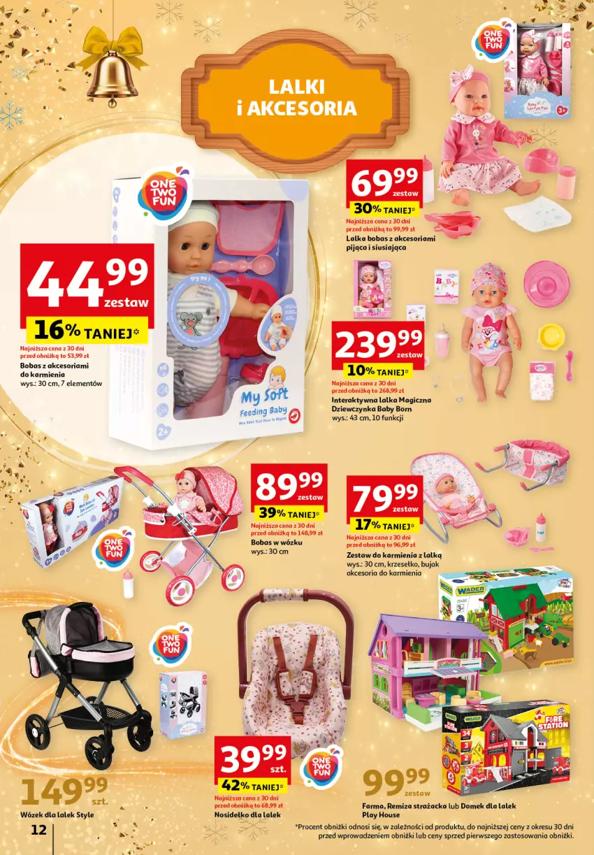 Gazetka promocyjna Auchan - Katalog Zabawki Zaczarowane Święta Hipermarket - ważna 07.11 do 27.11.2024 - strona 12 - produkty: Baby Born, Domek dla lalek, Fa, Karmi, Lalka, Tera, Wózek