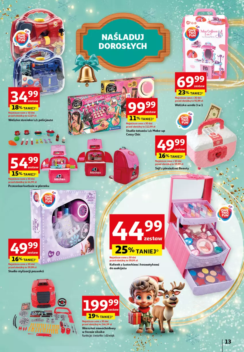 Gazetka promocyjna Auchan - Katalog Zabawki Zaczarowane Święta Hipermarket - ważna 07.11 do 27.11.2024 - strona 13 - produkty: Crazy Chic, Fa, Kuchnia, Makijaż, Plecak, Walizka