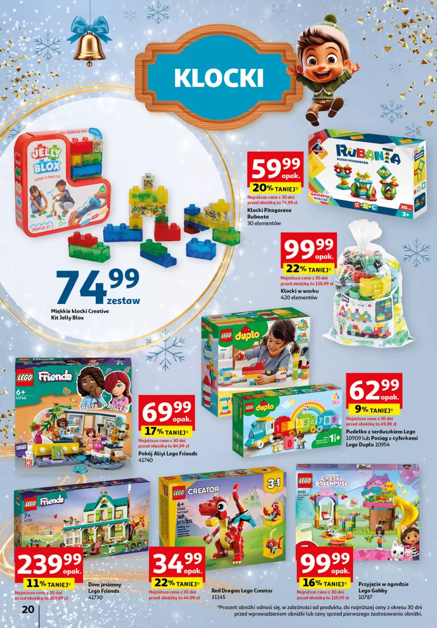 Gazetka promocyjna Auchan - Katalog Zabawki Zaczarowane Święta Hipermarket - ważna 07.11 do 27.11.2024 - strona 20 - produkty: Dzieci, Klocki, LEGO, LEGO Creator, LEGO Duplo, LEGO Friends, Pociąg, Pudełko, Ser, Tago