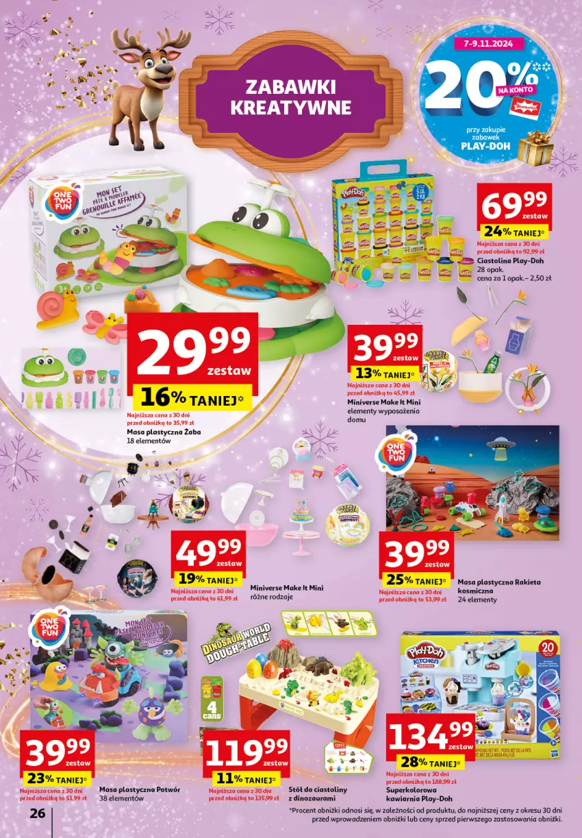 Gazetka promocyjna Auchan - Katalog Zabawki Zaczarowane Święta Hipermarket - ważna 07.11 do 27.11.2024 - strona 26 - produkty: Dinozaur, Gra, Play-Doh, Rakieta, Stół