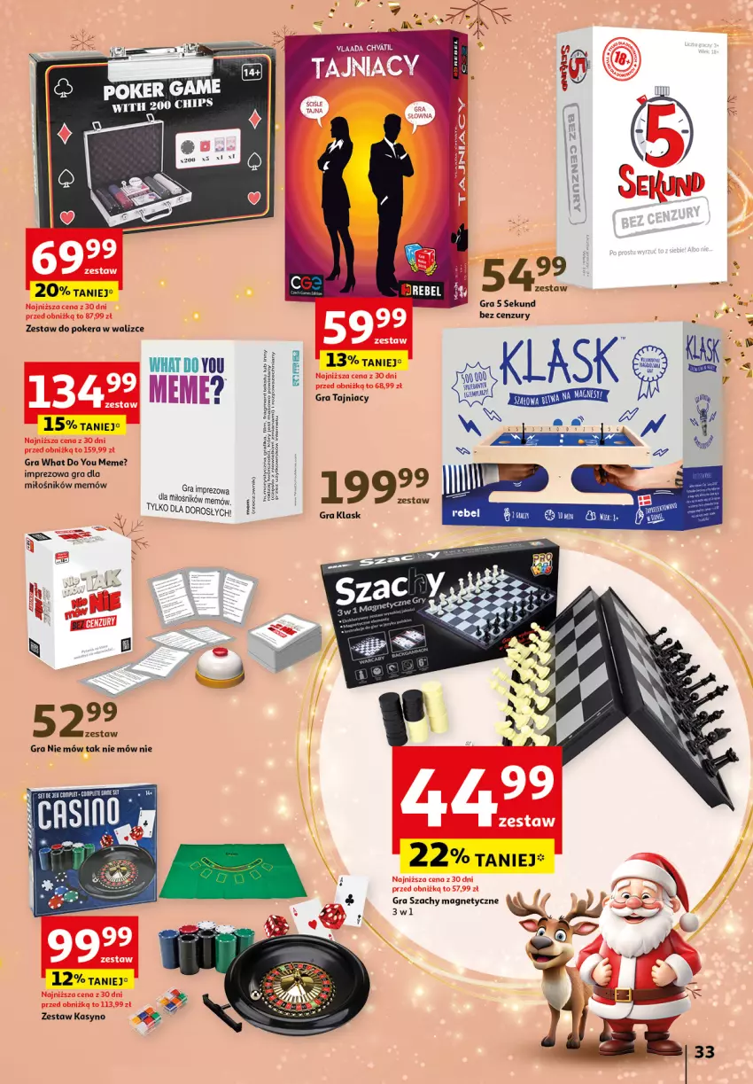 Gazetka promocyjna Auchan - Katalog Zabawki Zaczarowane Święta Hipermarket - ważna 07.11 do 27.11.2024 - strona 33 - produkty: 5 Sekund, Gra